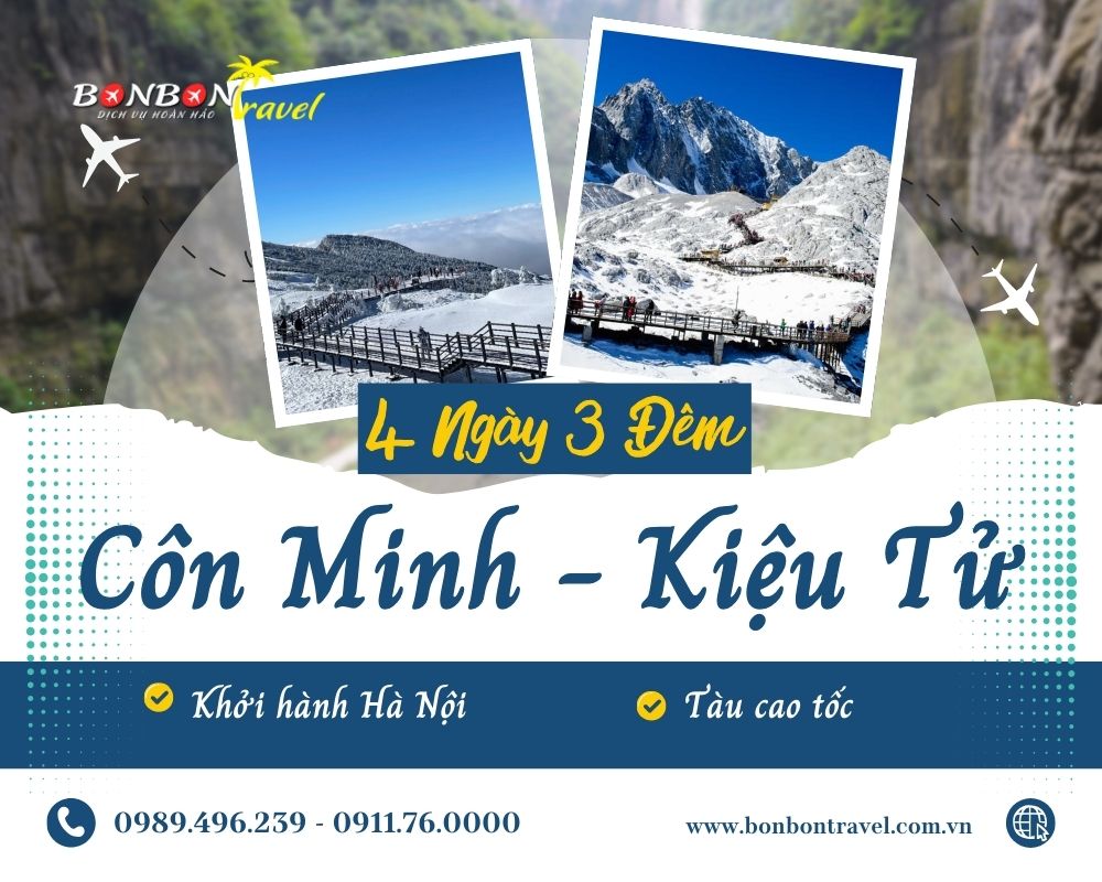 Tour Hà Nội - Côn Minh - Kiêu Tự 4 ngày 3 đêm tàu cao tốc